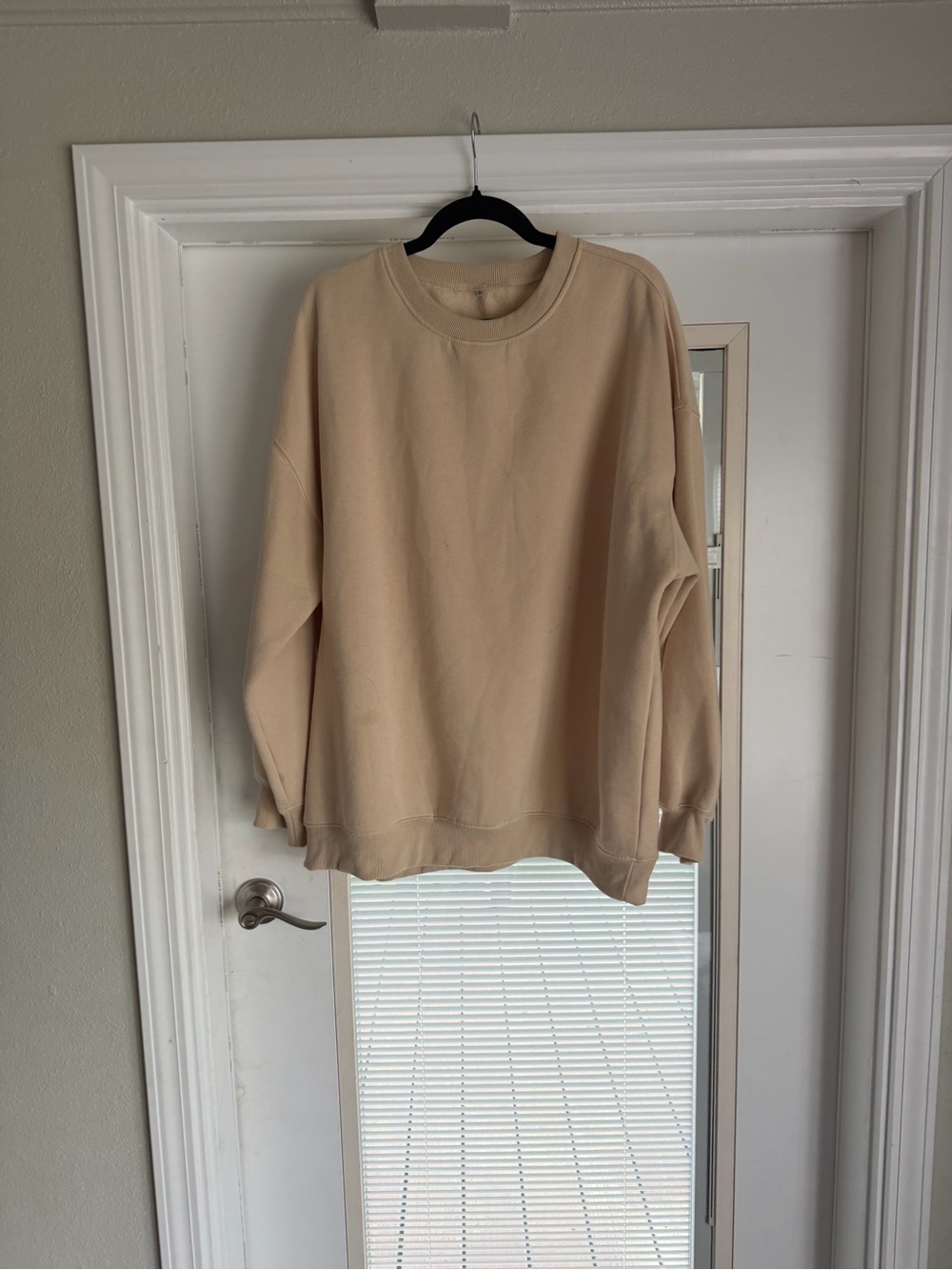 Amazon Women's Crewneck Sweater in Beige - Classic Scoop Style
